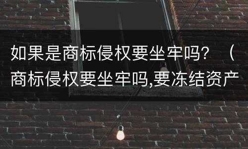 如果是商标侵权要坐牢吗？（商标侵权要坐牢吗,要冻结资产吗）