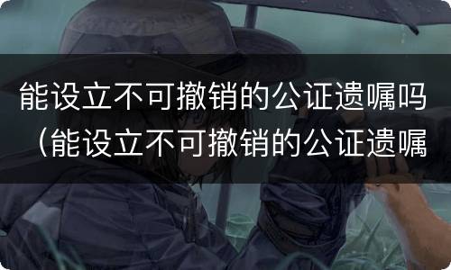 能设立不可撤销的公证遗嘱吗（能设立不可撤销的公证遗嘱吗法律规定）