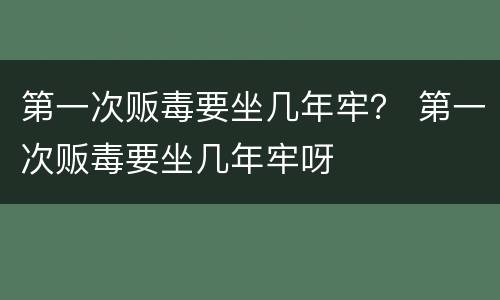 第一次贩毒要坐几年牢？ 第一次贩毒要坐几年牢呀
