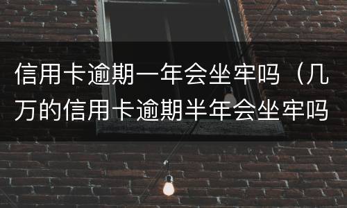 信用卡逾期一年会坐牢吗（几万的信用卡逾期半年会坐牢吗?）
