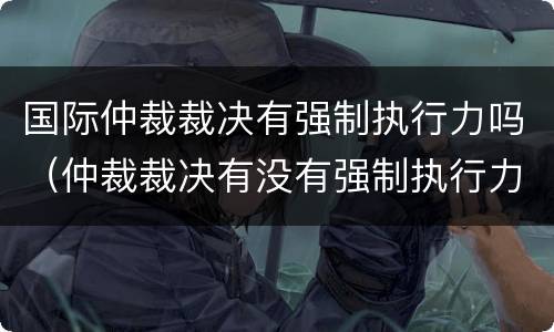 国际仲裁裁决有强制执行力吗（仲裁裁决有没有强制执行力）