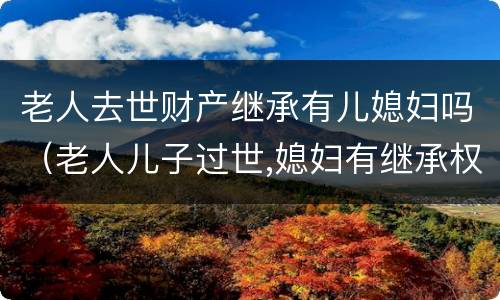 老人去世财产继承有儿媳妇吗（老人儿子过世,媳妇有继承权吗）