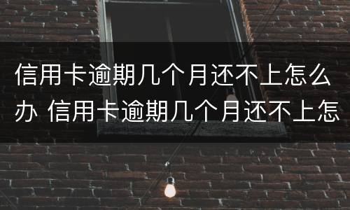 信用卡逾期几个月还不上怎么办 信用卡逾期几个月还不上怎么办?