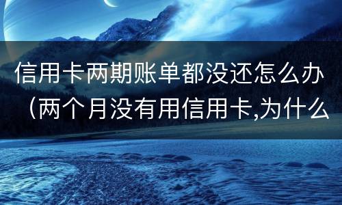 信用卡两期账单都没还怎么办（两个月没有用信用卡,为什么还有账单）