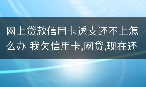 网上贷款信用卡透支还不上怎么办 我欠信用卡,网贷,现在还不上,该怎么办