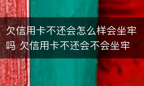欠信用卡不还会怎么样会坐牢吗 欠信用卡不还会不会坐牢