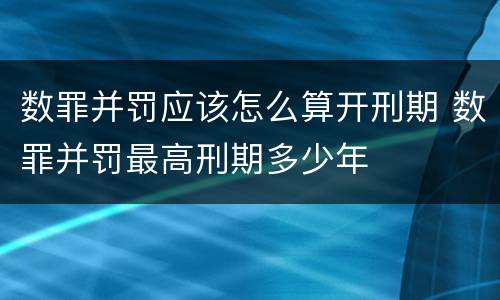 数罪并罚应该怎么算开刑期 数罪并罚最高刑期多少年