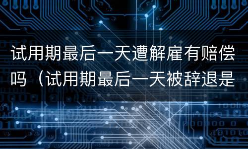 试用期最后一天遭解雇有赔偿吗（试用期最后一天被辞退是否有赔偿）