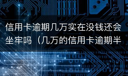 信用卡逾期几万实在没钱还会坐牢吗（几万的信用卡逾期半年会坐牢吗?）