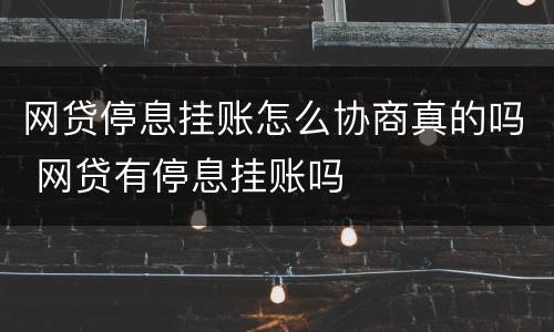 网贷停息挂账怎么协商真的吗 网贷有停息挂账吗