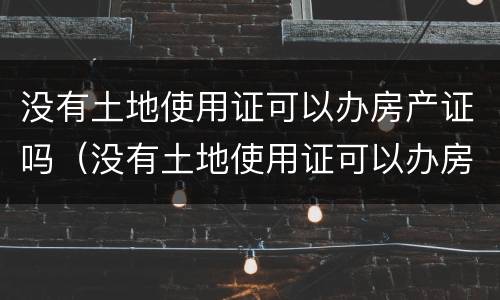 没有土地使用证可以办房产证吗（没有土地使用证可以办房产证吗）