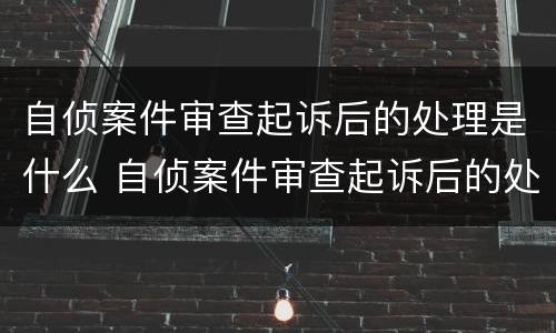 自侦案件审查起诉后的处理是什么 自侦案件审查起诉后的处理是什么时候