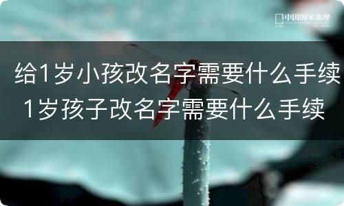 给1岁小孩改名字需要什么手续 1岁孩子改名字需要什么手续
