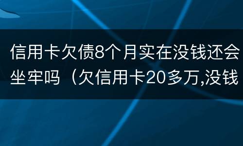 信用卡欠债8个月实在没钱还会坐牢吗（欠信用卡20多万,没钱还会坐牢吗）