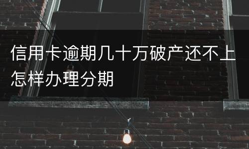 信用卡逾期几十万破产还不上怎样办理分期