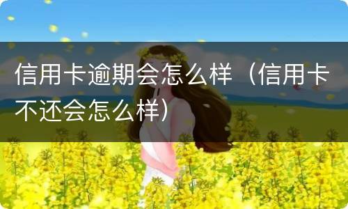信用卡逾期会怎么样（信用卡不还会怎么样）