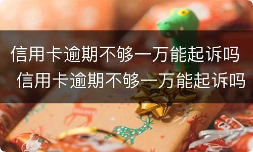 信用卡逾期不够一万能起诉吗 信用卡逾期不够一万能起诉吗