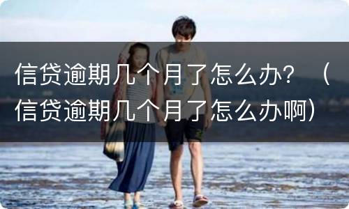 信贷逾期几个月了怎么办？（信贷逾期几个月了怎么办啊）