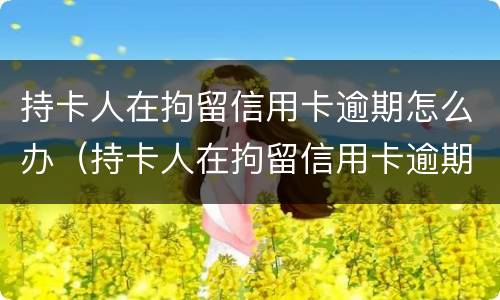 持卡人在拘留信用卡逾期怎么办（持卡人在拘留信用卡逾期怎么办呢）