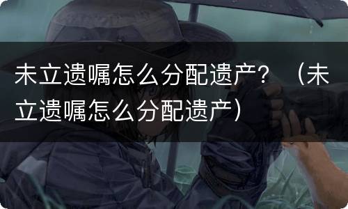 未立遗嘱怎么分配遗产？（未立遗嘱怎么分配遗产）