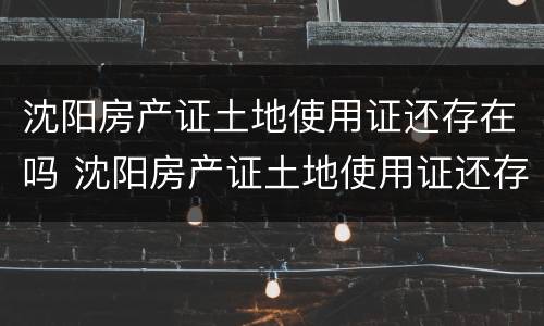 沈阳房产证土地使用证还存在吗 沈阳房产证土地使用证还存在吗多少钱