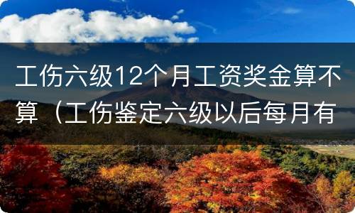 工伤六级12个月工资奖金算不算（工伤鉴定六级以后每月有工资吗?）