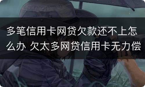 多笔信用卡网贷欠款还不上怎么办 欠太多网贷信用卡无力偿还