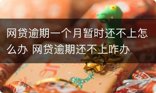 网贷逾期一个月暂时还不上怎么办 网贷逾期还不上咋办
