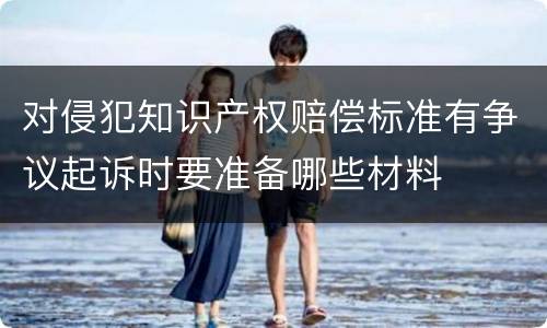 对侵犯知识产权赔偿标准有争议起诉时要准备哪些材料