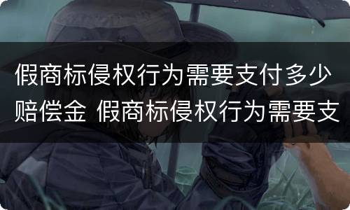 假商标侵权行为需要支付多少赔偿金 假商标侵权行为需要支付多少赔偿金呢