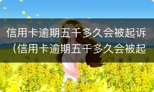 信用卡逾期五千多久会被起诉（信用卡逾期五千多久会被起诉呢）