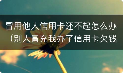 冒用他人信用卡还不起怎么办（别人冒充我办了信用卡欠钱了怎么办）