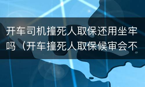 开车司机撞死人取保还用坐牢吗（开车撞死人取保候审会不会判刑）