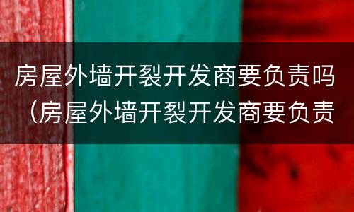 房屋外墙开裂开发商要负责吗（房屋外墙开裂开发商要负责吗）