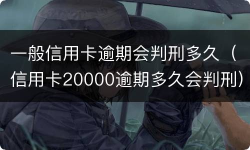 一般信用卡逾期会判刑多久（信用卡20000逾期多久会判刑）