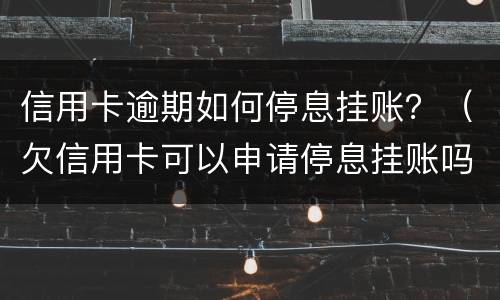 信用卡逾期如何停息挂账？（欠信用卡可以申请停息挂账吗）