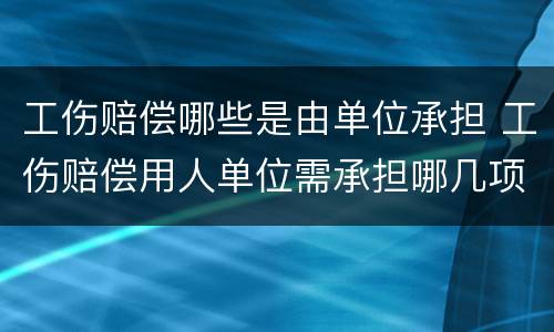 工伤赔偿哪些是由单位承担 工伤赔偿用人单位需承担哪几项