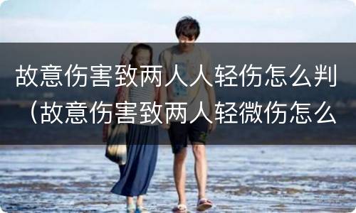 故意伤害致两人人轻伤怎么判（故意伤害致两人轻微伤怎么判）