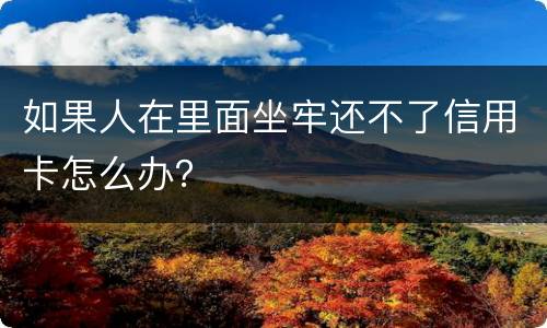 如果人在里面坐牢还不了信用卡怎么办？