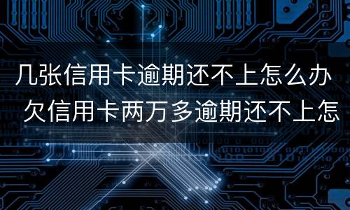 几张信用卡逾期还不上怎么办 欠信用卡两万多逾期还不上怎么办