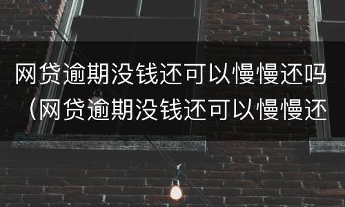 网贷逾期没钱还可以慢慢还吗（网贷逾期没钱还可以慢慢还吗知乎）