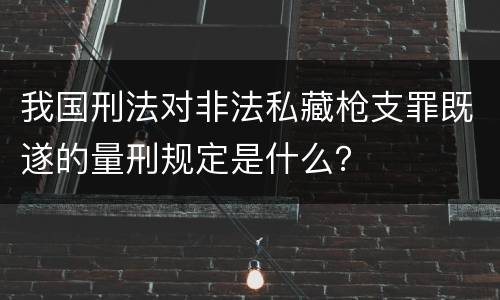 我国刑法对非法私藏枪支罪既遂的量刑规定是什么？
