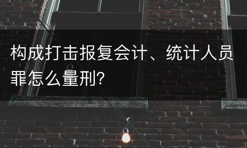 构成打击报复会计、统计人员罪怎么量刑？
