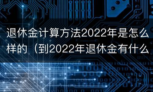 退休金计算方法2022年是怎么样的（到2022年退休金有什么变化吗）