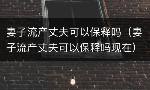 妻子流产丈夫可以保释吗（妻子流产丈夫可以保释吗现在）