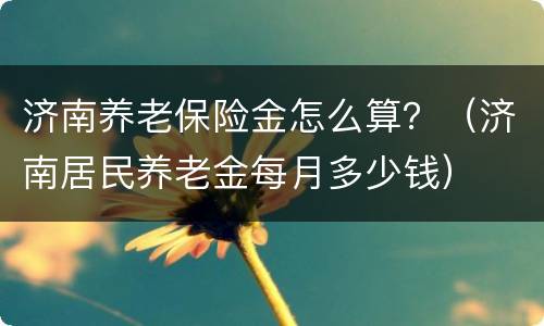 济南养老保险金怎么算？（济南居民养老金每月多少钱）