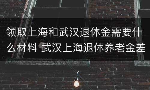 领取上海和武汉退休金需要什么材料 武汉上海退休养老金差多少