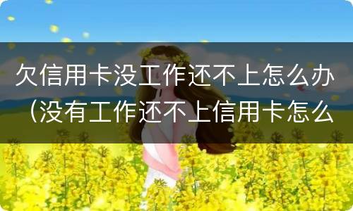 欠信用卡没工作还不上怎么办（没有工作还不上信用卡怎么办?）