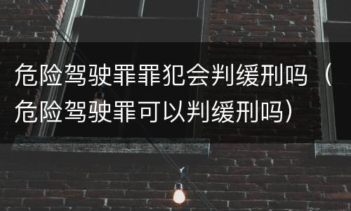 危险驾驶罪罪犯会判缓刑吗（危险驾驶罪可以判缓刑吗）