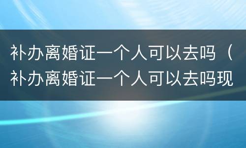 补办离婚证一个人可以去吗（补办离婚证一个人可以去吗现在）